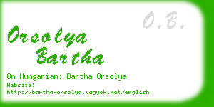orsolya bartha business card